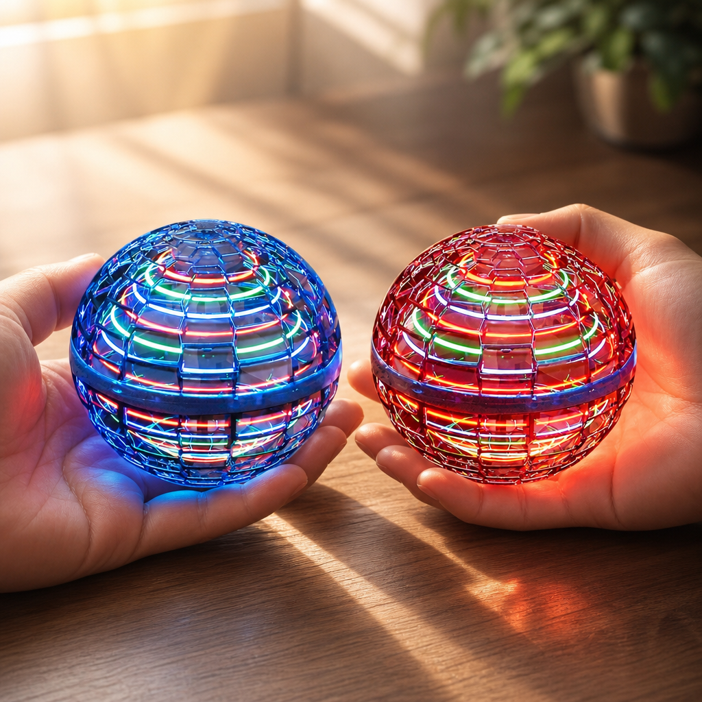 OrbFlyer hover balls in blue and red