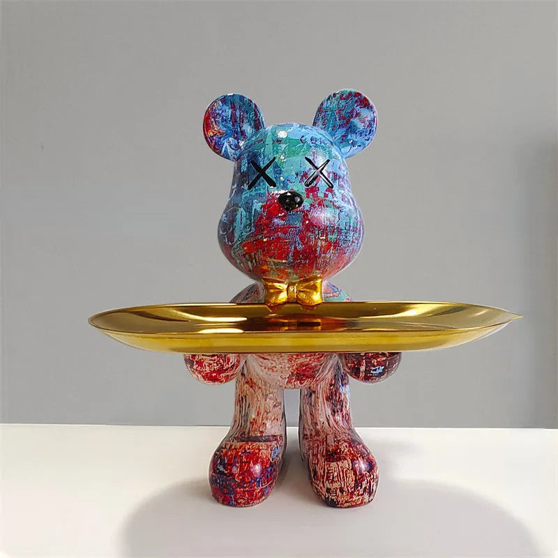Decorative Storage Figure – Bruno Table Bear-Blue-State of Style