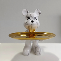 Decorative Storage Figure – Bruno Table Bear-Marble-State of Style