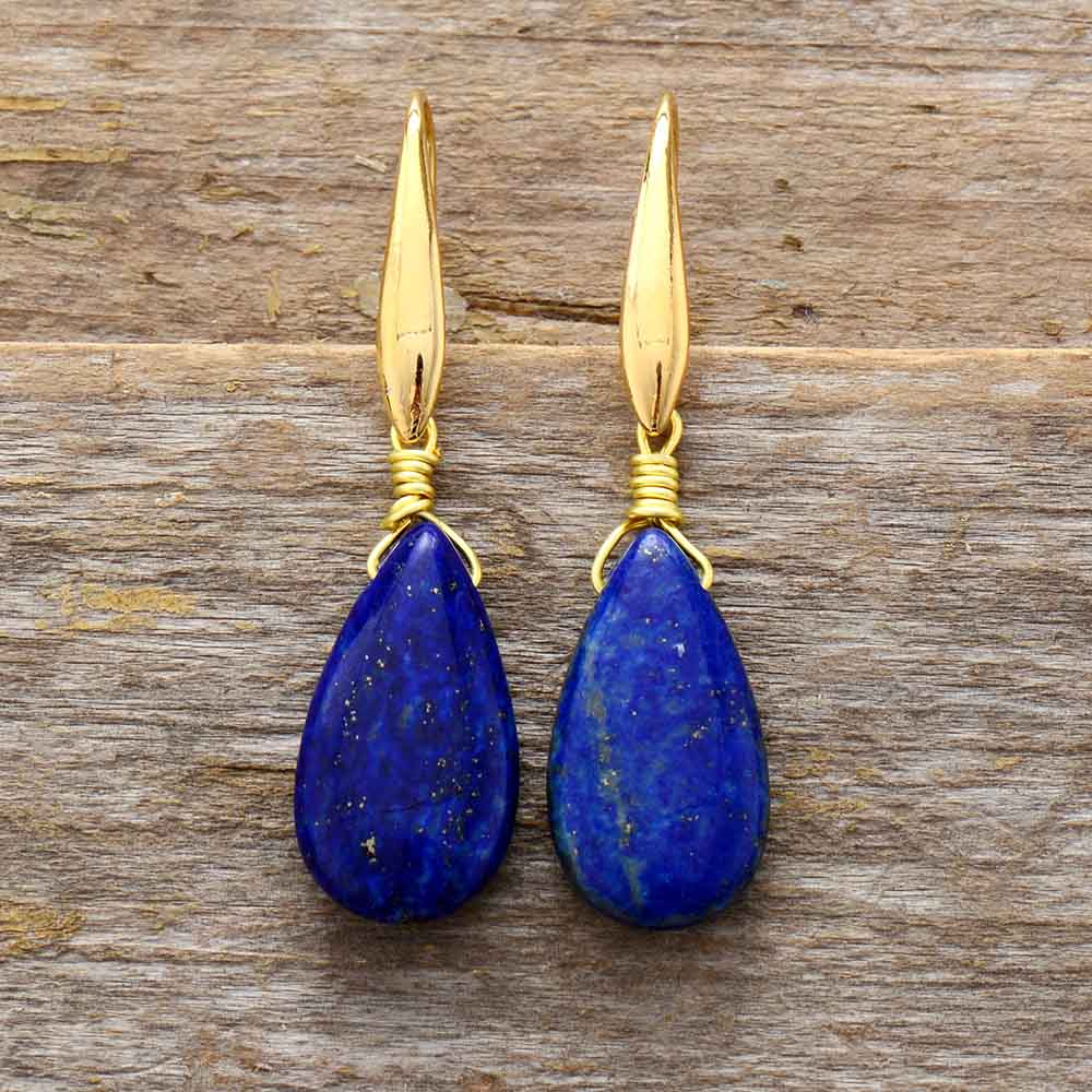 Deep Blue Lapis Earrings of the Dreamers - Selene-State of Style