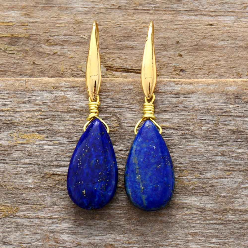 Deep Blue Lapis Earrings of the Dreamers - Selene-State of Style