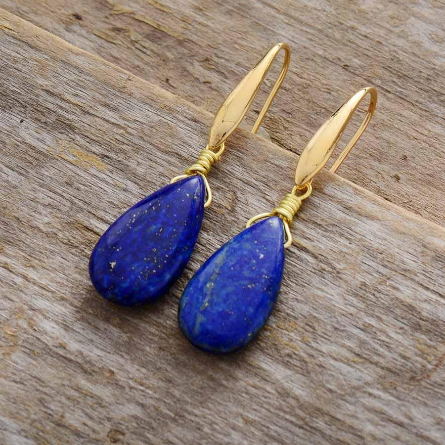 Deep Blue Lapis Earrings of the Dreamers - Selene-State of Style