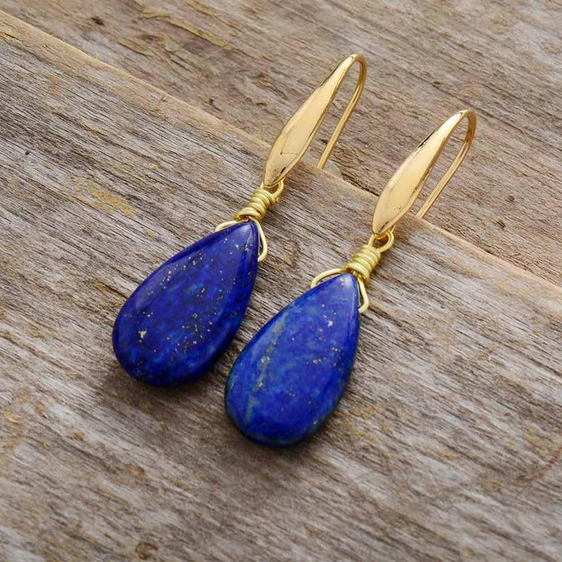 Deep Blue Lapis Earrings of the Dreamers - Selene-State of Style