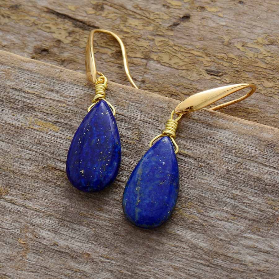 Deep Blue Lapis Earrings of the Dreamers - Selene-State of Style