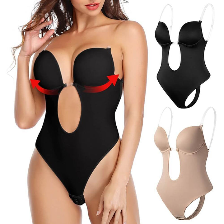 DEEP V BACKLESS BODY SHAPER-Black-S-State of Style