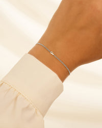 Delicate Initial Bracelet | Customisable Sterling Silver Bracelet-Gold-plated-A-State of Style