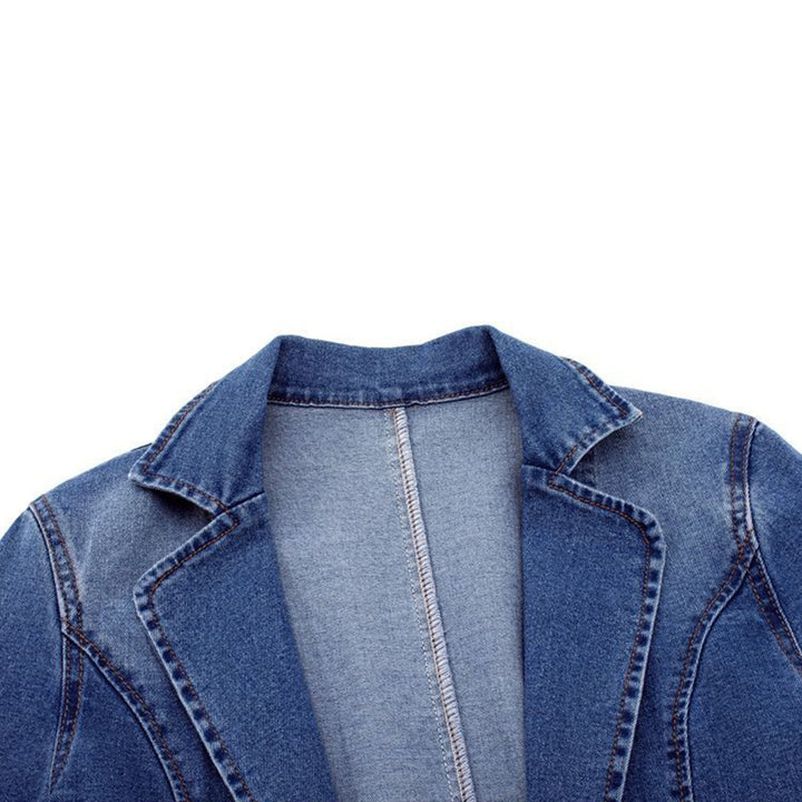 Denim Blazer - Livia-Blue-S-State of Style