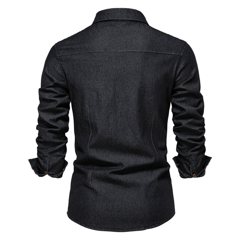 Denim Men's Shirt - Hugo-Blue-S-State of Style