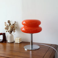 DESIGNER GLASS TABLE LAMP - AMBIENT LED LAMP FOR BEDROOM AND STUDY-Yellow-State of Style