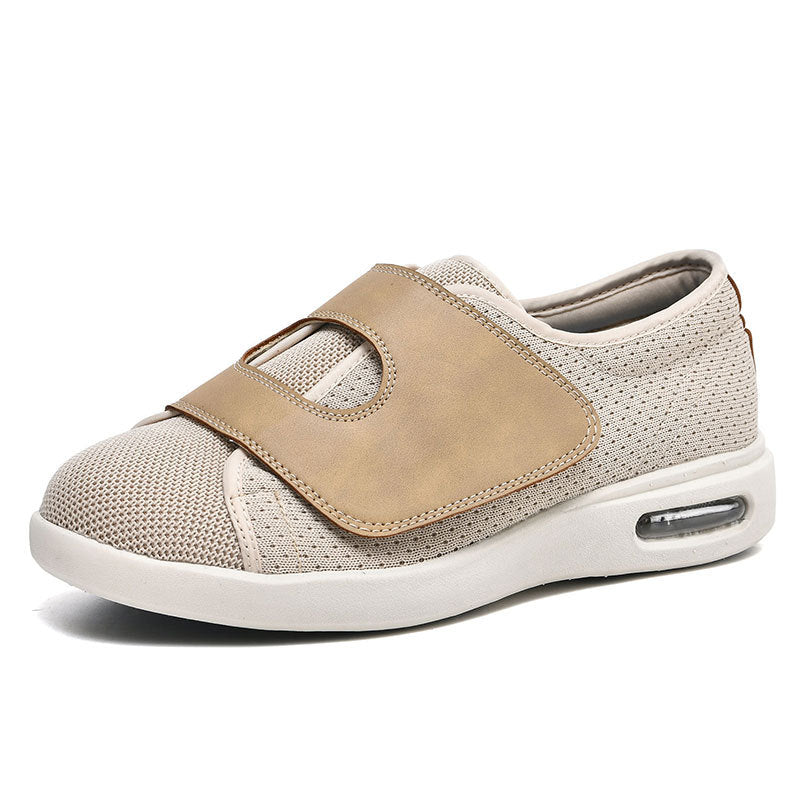 Diabetic Walking Shoes for Wide Swollen Feet - ComfortPlus-Beige-4.0-State of Style