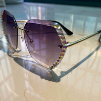DiamondGlasses | Stylish Women's Sunglasses-Champagne-State of Style