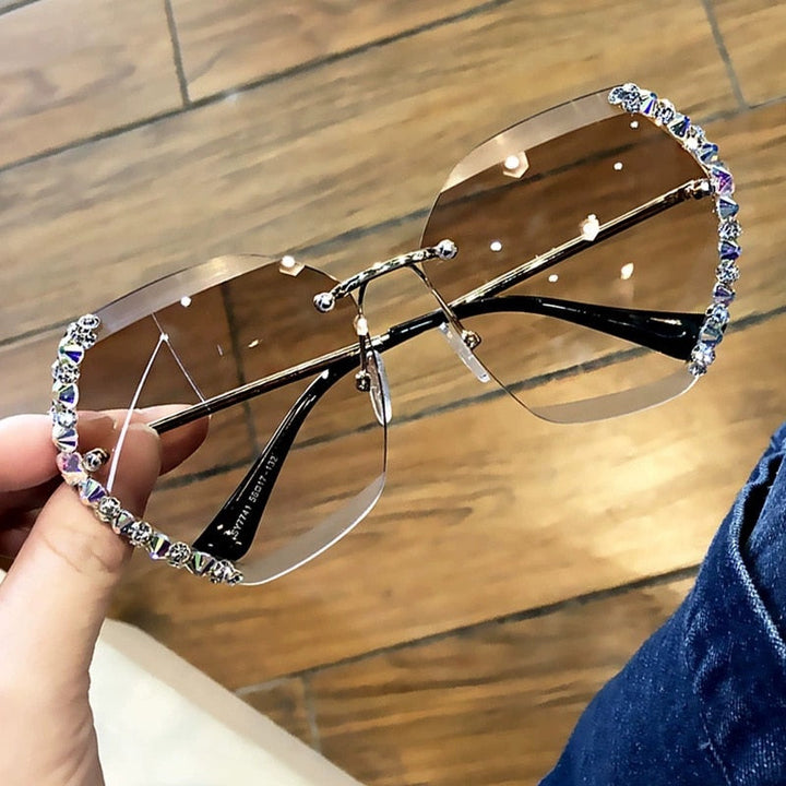 DiamondGlasses | Stylish Women's Sunglasses-Champagne-State of Style
