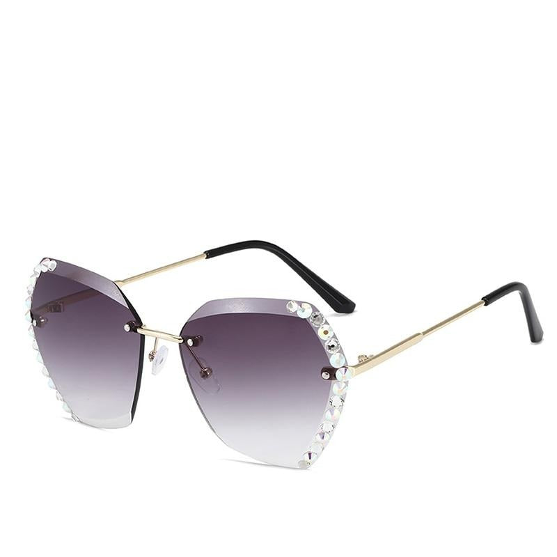 DiamondGlasses | Stylish Women's Sunglasses-Gradient Grey-State of Style
