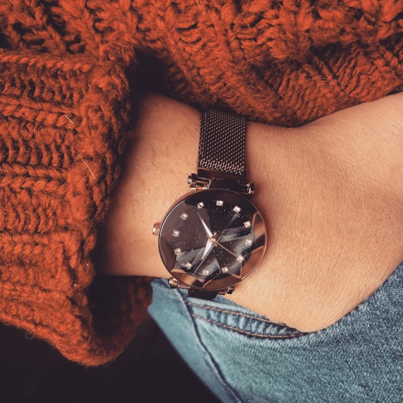 DiamondWatch | Watch for Women-Gold-State of Style