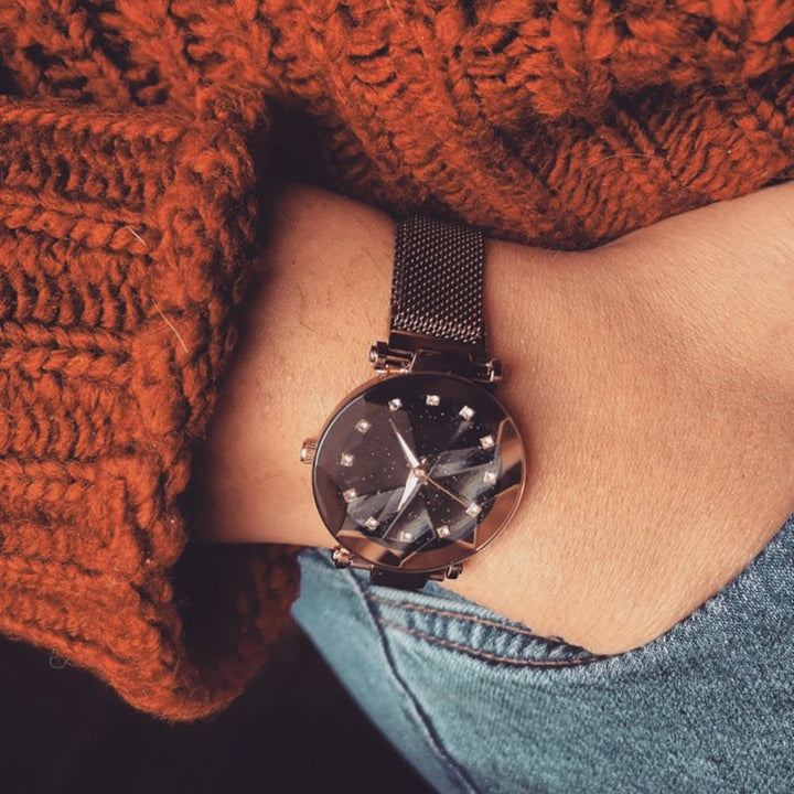 DiamondWatch | Watch for Women-Gold-State of Style