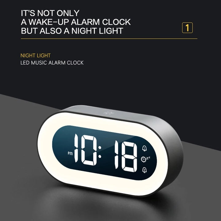 Digital Alarm Clock with Night Light - Lumino-White-State of Style