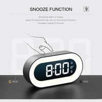 Digital Alarm Clock with Night Light - Lumino-White-State of Style