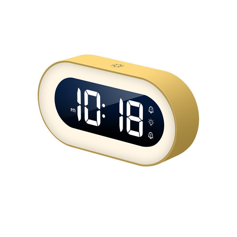 Digital Alarm Clock with Night Light - Lumino-Yellow-State of Style