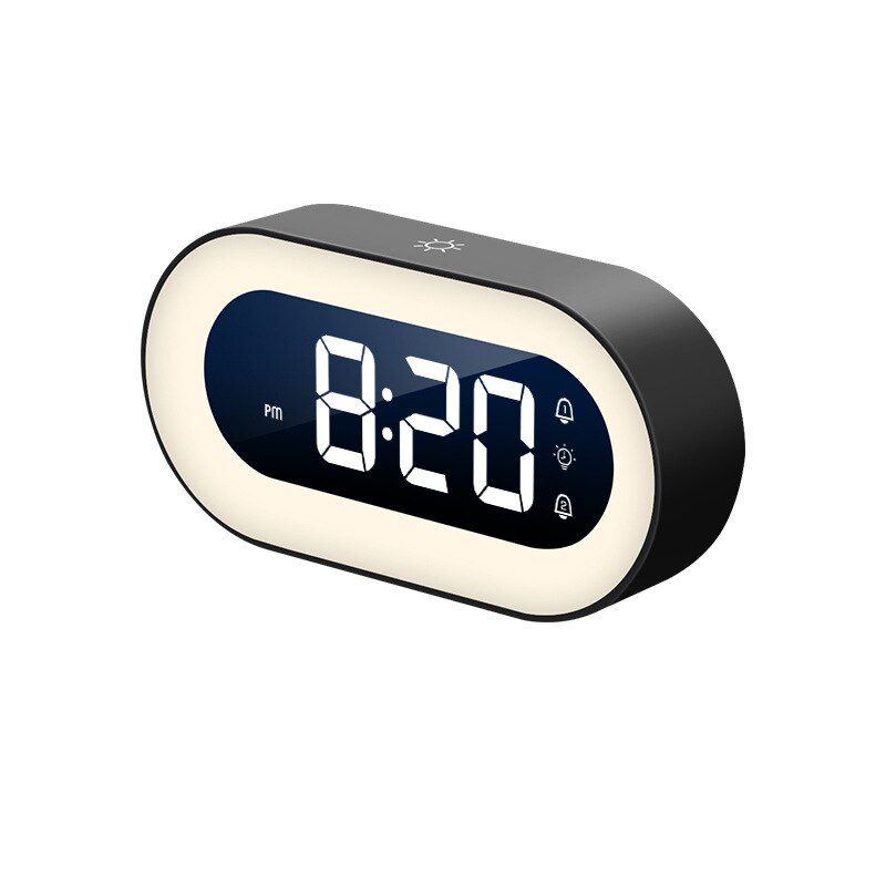Digital Alarm Clock with Nightlight – Lumino-Black-State of Style