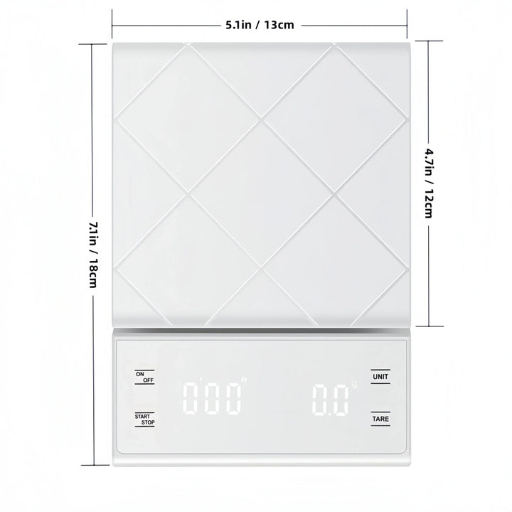 Digital Kitchen Scale - PerfectScale-White-3kg-State of Style