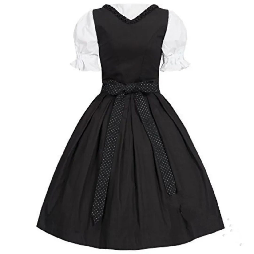 Dirndl Anita – Traditional Bavarian Oktoberfest Dress with Apron-S-State of Style