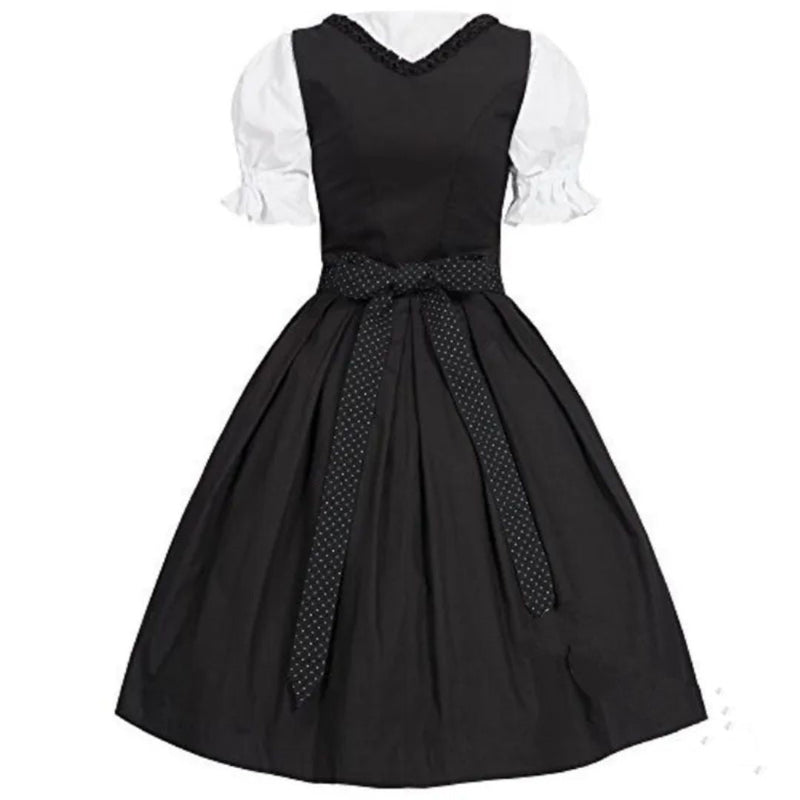 Dirndl Anita – Traditional Bavarian Oktoberfest Dress with Apron-S-State of Style