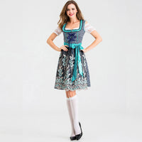 Dirndl Mechthild - Sexy Vintage Gothic Dress for Oktoberfest-Blue Lake-S-State of Style