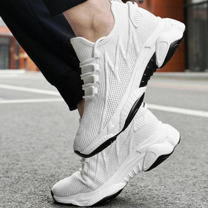 Discreetly stylish men's sneakers – MaxLift Boost-White +10CM-4.5-State of Style