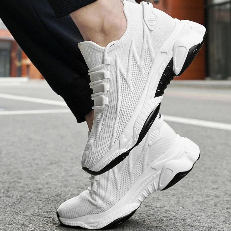 Discreetly stylish men's sneakers – MaxLift Boost-White +10CM-4.5-State of Style