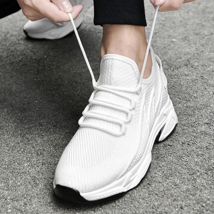 Discreetly stylish men's sneakers – MaxLift Boost-White +10CM-4.5-State of Style