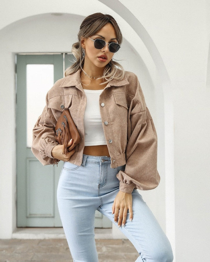 Diva Jacket | The Most Comfortable Jacket for You-Khaki-S-State of Style