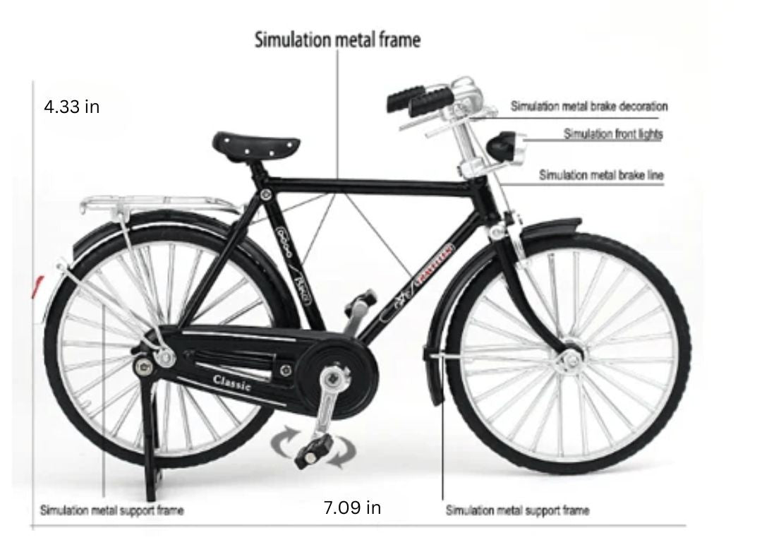 DIY Bike Model Scale - RetroCycle-Black (do-it-yourself)-State of Style