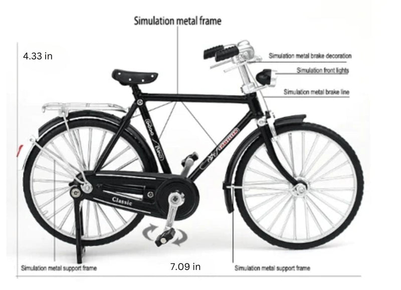 DIY Bike Model Scale - RetroCycle-Black (do-it-yourself)-State of Style