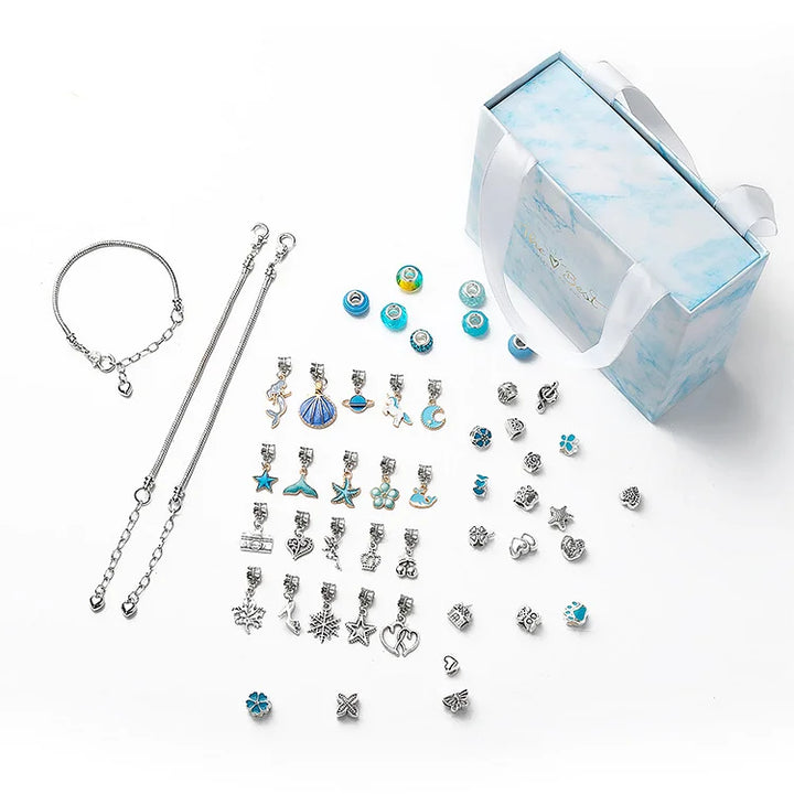 DIY Christmas Themed Bracelet Set - Luna-Blue-State of Style