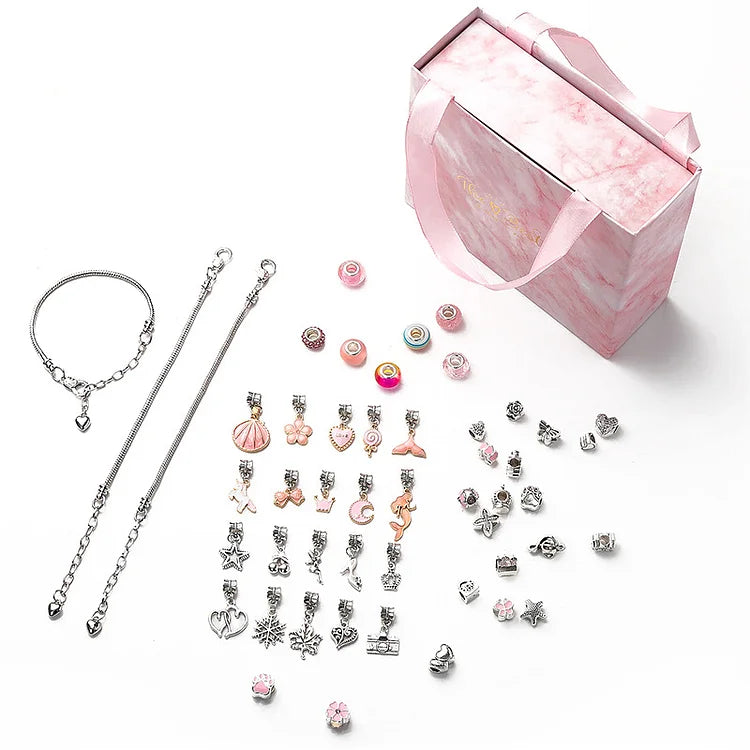DIY Christmas Themed Bracelet Set - Luna-Pink-State of Style