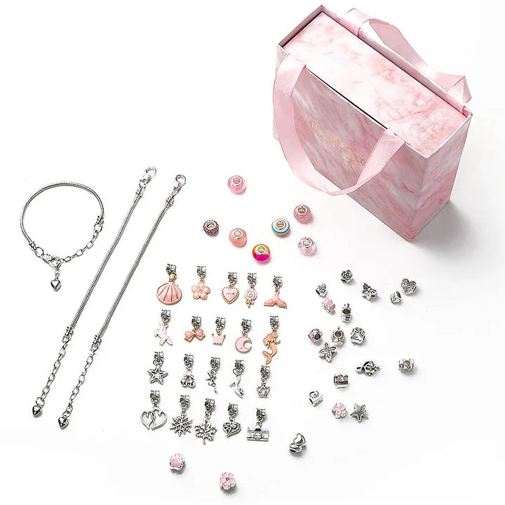 DIY Christmas Themed Bracelet Set - Luna-Pink-State of Style