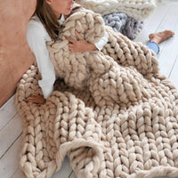 DIY Chunky XL Wool Yarn for Super Soft Blanket - CosyWeave-Beige-State of Style