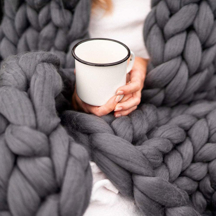 DIY Chunky XL Wool Yarn for Super Soft Blanket - CosyWeave-Dark Grey-State of Style