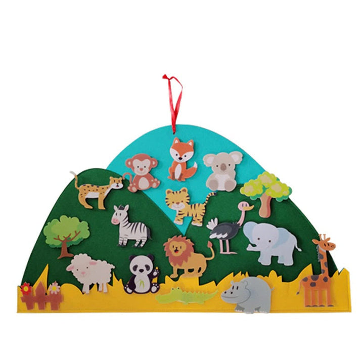 DIY Felt Board for Children - AnimalAdventure-Mountain-State of Style