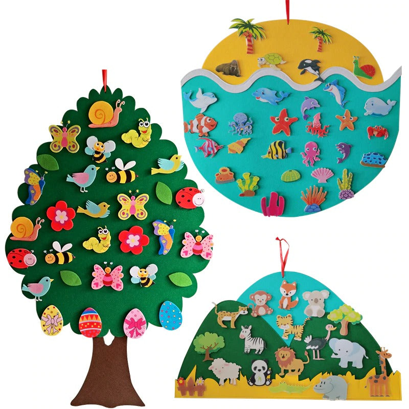 DIY Felt Board for Children - AnimalAdventure-Mountain-State of Style