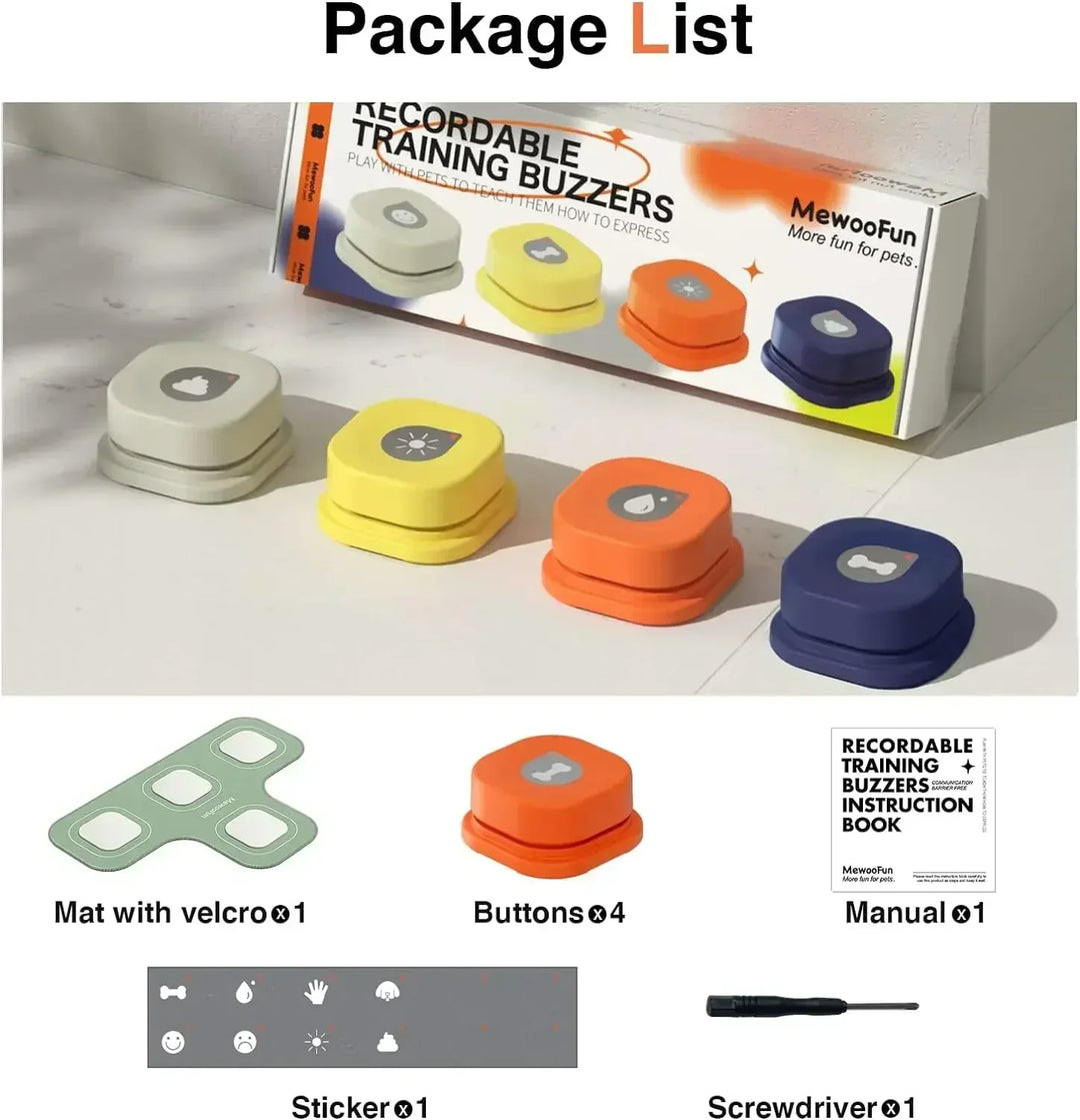 Dog Communication Buttons Set - BarkTalk-2 Pieces-State of Style