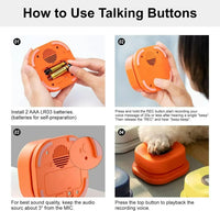 Dog Communication Buttons Set - BarkTalk-2 Pieces-State of Style