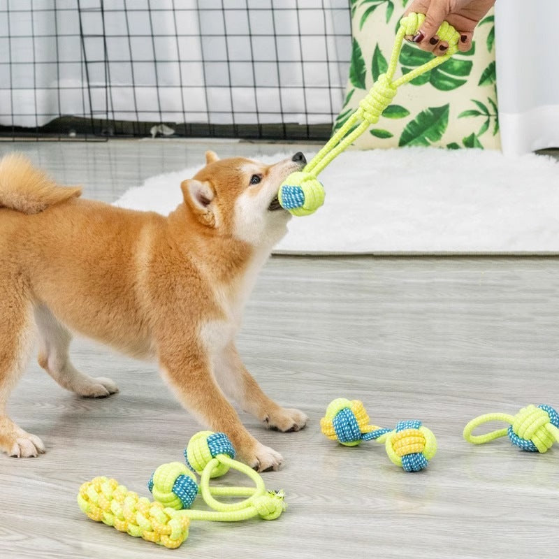 Dog Tug Toy - Tug & Play Rope Ball-Ball with Loop 36 cm-State of Style