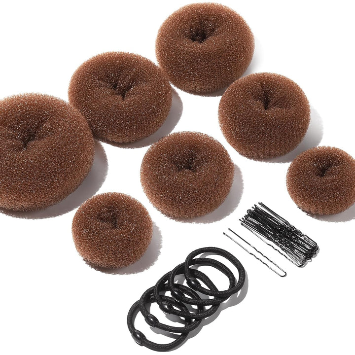 Donut Knot Maker Set – 7 Rings & Accessories-Brown-State of Style