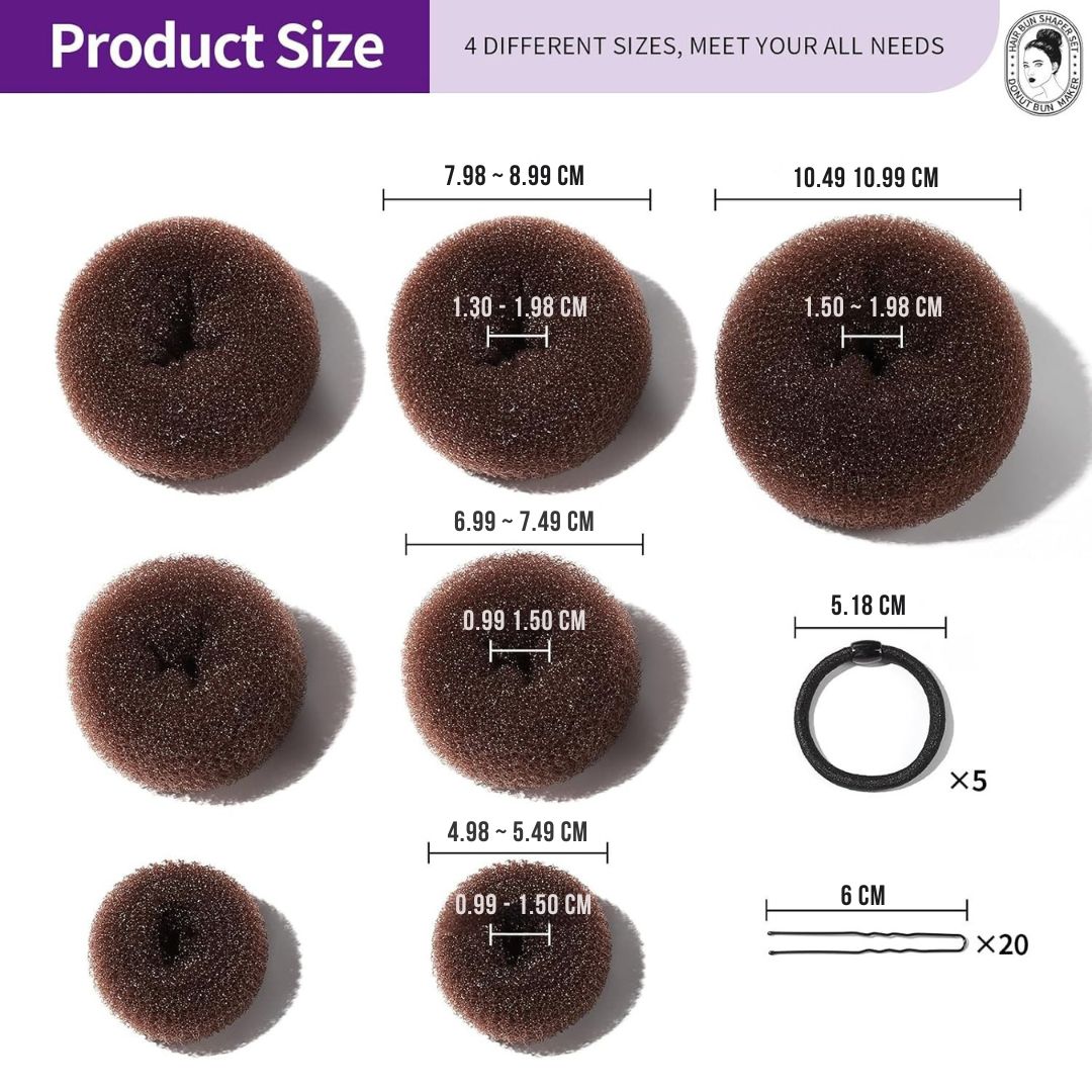Donut Knot Maker Set – 7 Rings & Accessories-Chocolate-State of Style