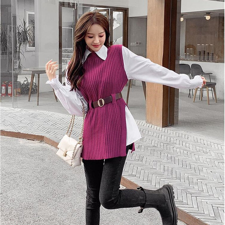 DoortjesSet | 2-Piece Set for Women | Sweater & Trousers-Pink-S-State of Style