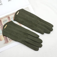 Dorothy Suede Gloves | Classic and Versatile-Green-State of Style