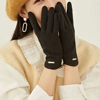 Dorothy Suede Gloves | Classic and Versatile-Khaki-State of Style