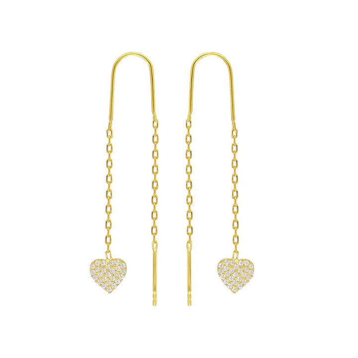Double Heart Necklace Earrings - Valencia-Gold-State of Style