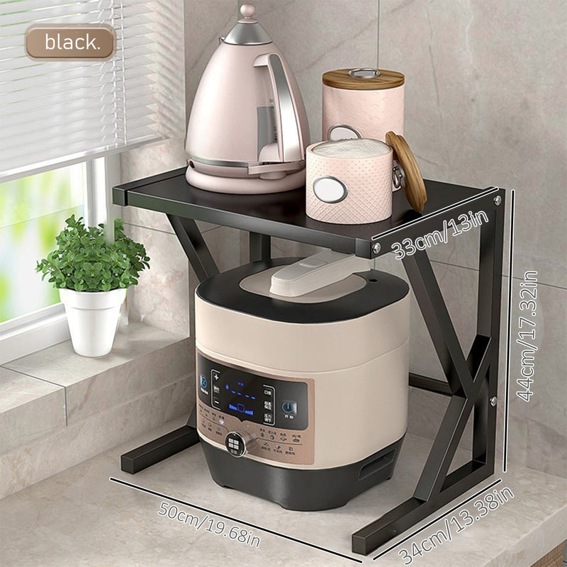 Double-Layer Kitchen Storage Rack - Milan-50CM - Black-State of Style
